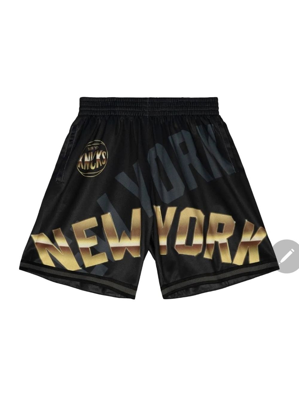 Mitchell & Ness Black and Gold New York KNICKS NBA CHAMPS Mesh Shorts